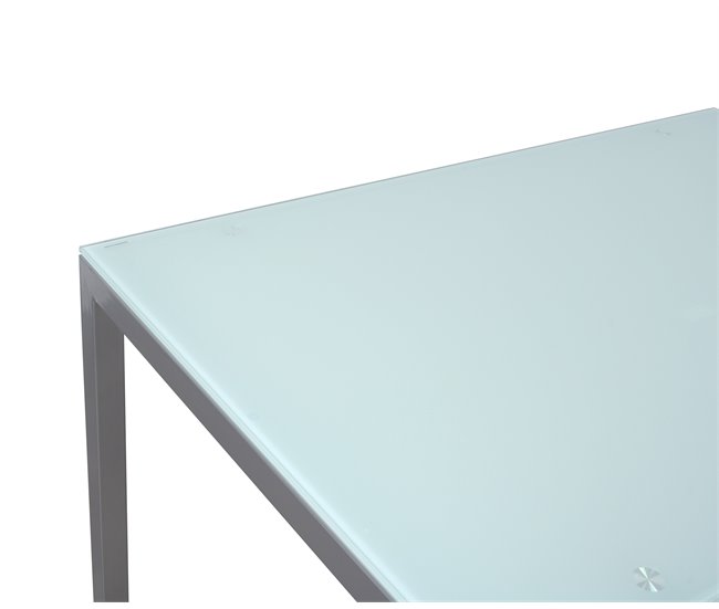 Mesa de cozinha cristal II fixa Branco