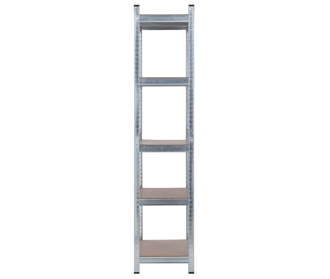 Pack 2 Prateleiras Modulares com 5 Prateleiras Ajustáveis ​​Thinia Home Prata