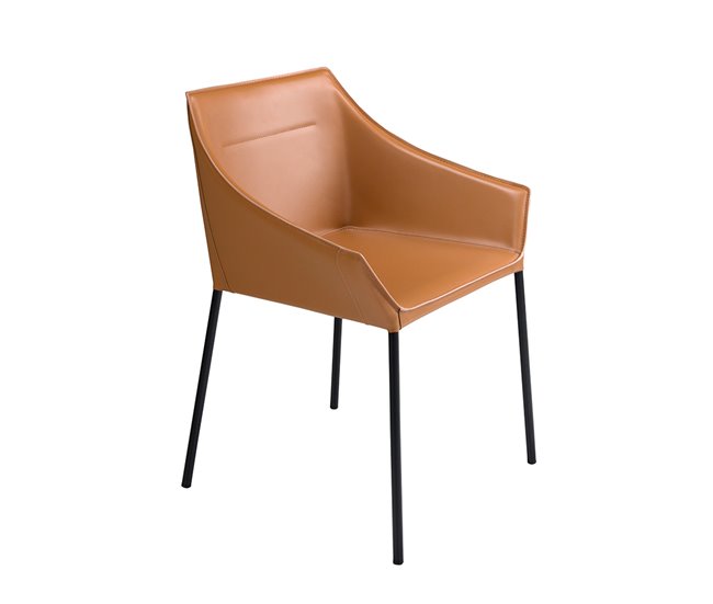 ANGEL CERDA Cadeira de couro sintético castanho Castanho