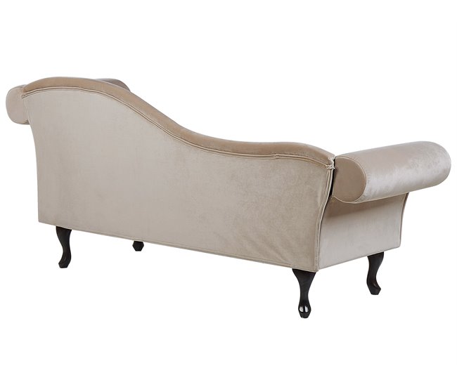Beliani Chaise longue derecho Terciopelo LATTES Azul/ Verde