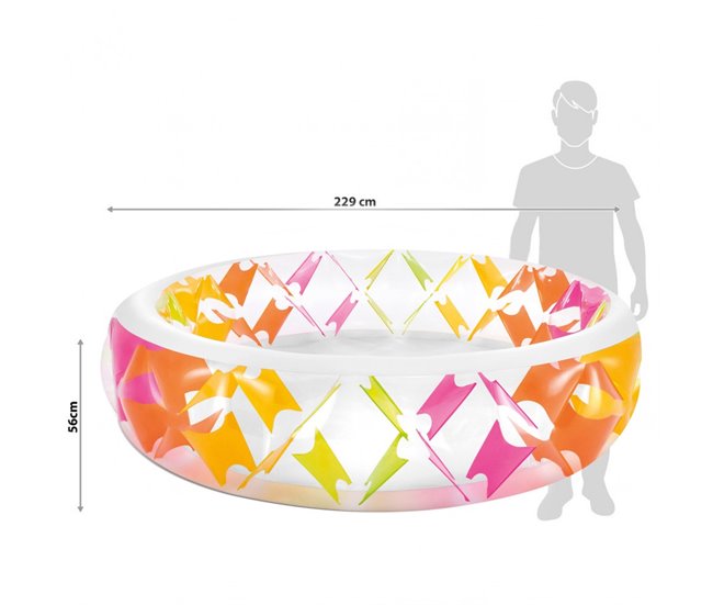 Piscina insuflável INTEX colorida 229x56 cm - 840 litros Multicor