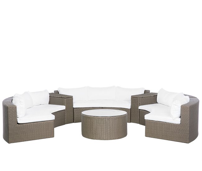 Beliani Conjunto lounge SEVERO Areia