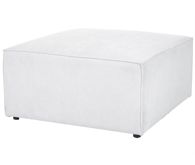 Beliani Chaise longue Bombazine LEMVIG Branco/ Bege