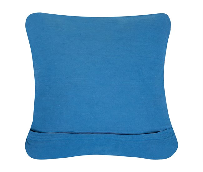 Beliani Almofada decorativa KARATAS Azul