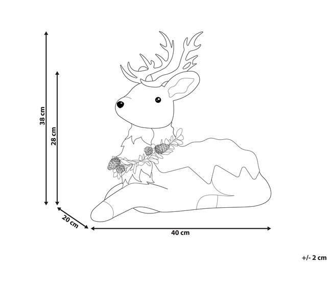 Beliani Acessório decorativo TAPIO Castanho