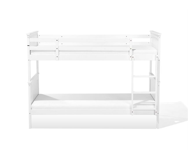 Beliani Beliche Pinho ALBON 104x206 Branco