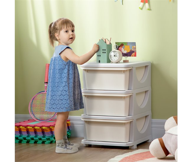 Organizador de Brinquedos PP HOMCOM Cru