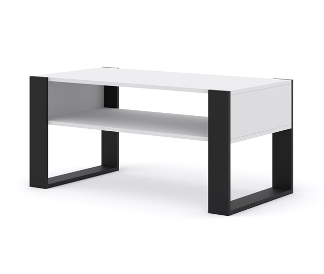 Mesa de café mondi 50x100 Branco/ Preto