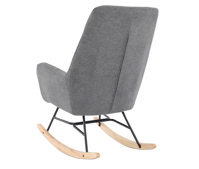 Cadeirão de baloiço decorativo PETER Cinza