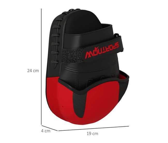 Plastrons de Boxe PU, EVA, nylon e PP SPORTNOW Vermelho