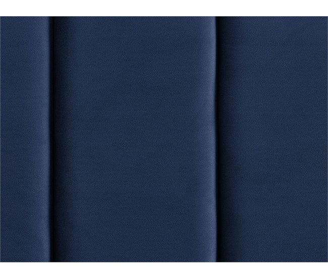 Beliani Cama com estrado Veludo VILLETTE Azul Marino