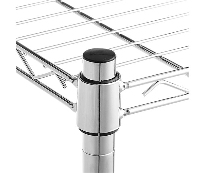 Estante metálica com 4 prateleiras ajustáveis ​​Thinia Home Prata