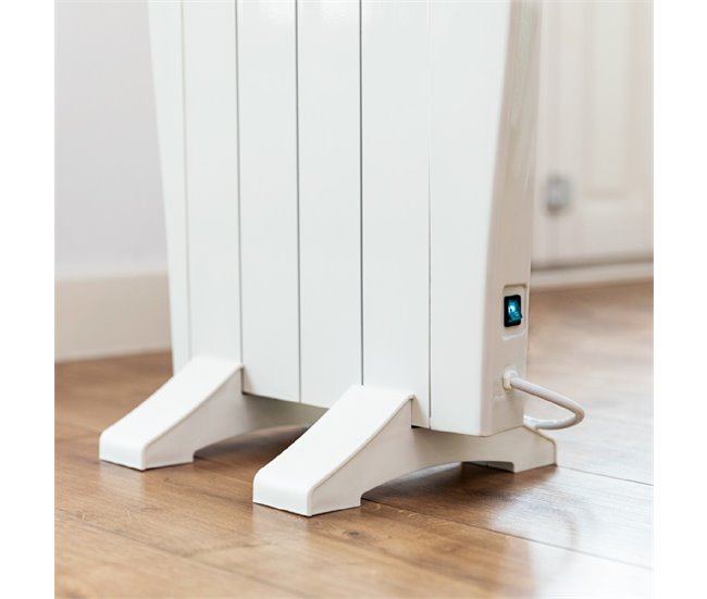 Cecotec Emissor térmico com 4 elementos e 600 W, controlo por Wifi, ecrã LCD, controlo remoto, temporizador programável, seleção de temperatura, cobertura de 8 m² e máxima segurança. Branco