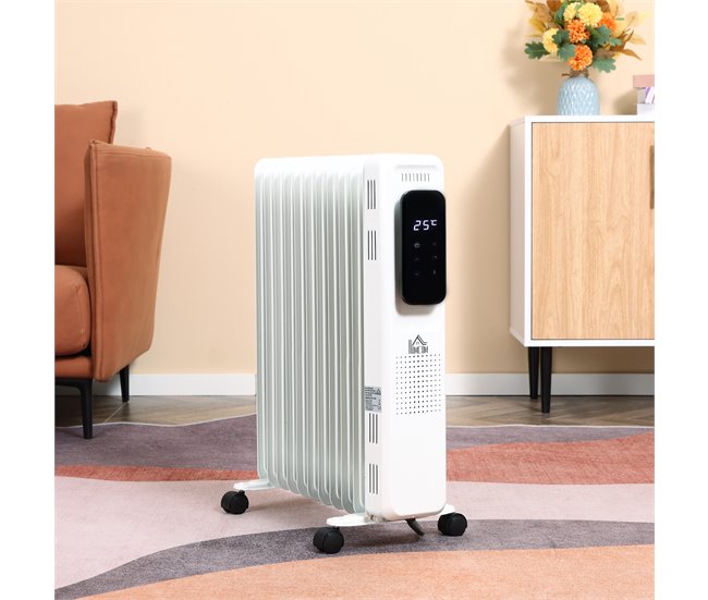 Aquecedor a Óleo HOMCOM 820-275V90 Branco