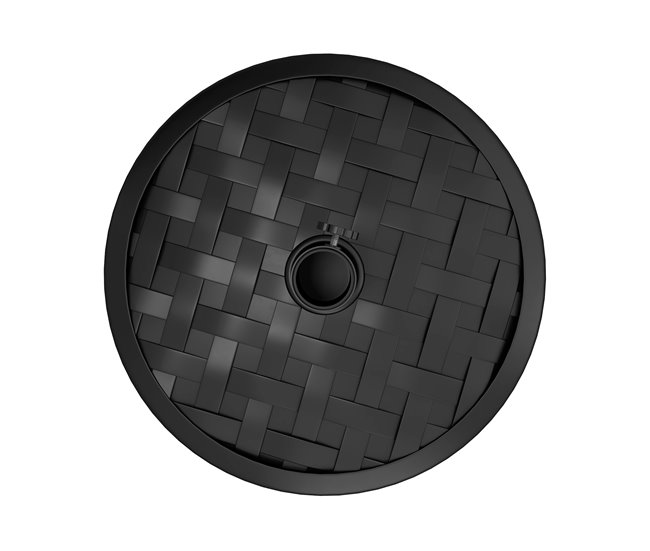 Base Chapéu de Sol HDPE, concreto, aço Outsunny Preto