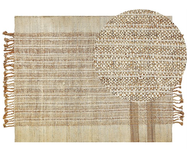 Beliani De tejido plano ORTAOBA 160x230 Bege
