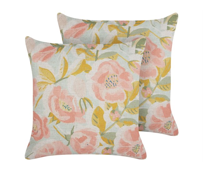 Beliani Almofada decorativa ZAHRIYE 45x45 Preto