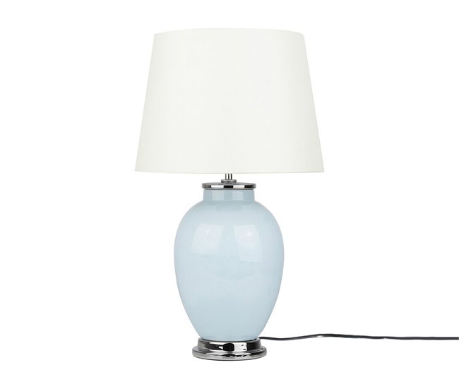 Beliani Candeeiro de mesa BRENTA Azul Claro