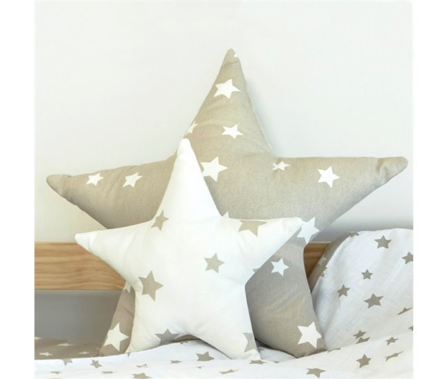 Almofadas conjunto de 2 Branco/cinza