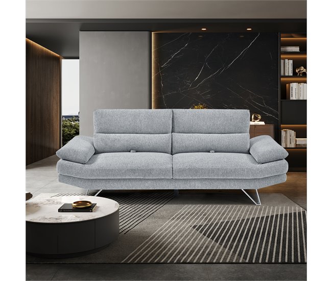 Sofá de 3 lugares MARTIN cinzento claro Cinza Claro