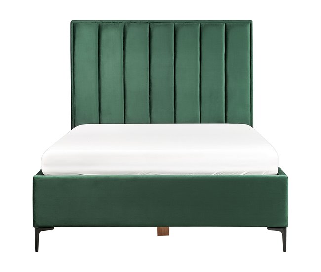 Beliani Cama baú Veludo SEZANNE 150x215 Cinza