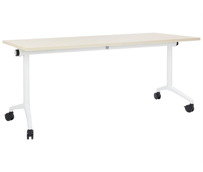 Beliani Secretária dobrável CAVI 180x60 Madeira Clara