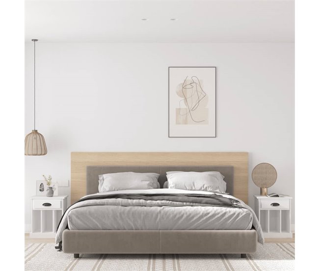 Soluna Home - Mesitas De Noche Verónica Paz 2 peças 43 Branco