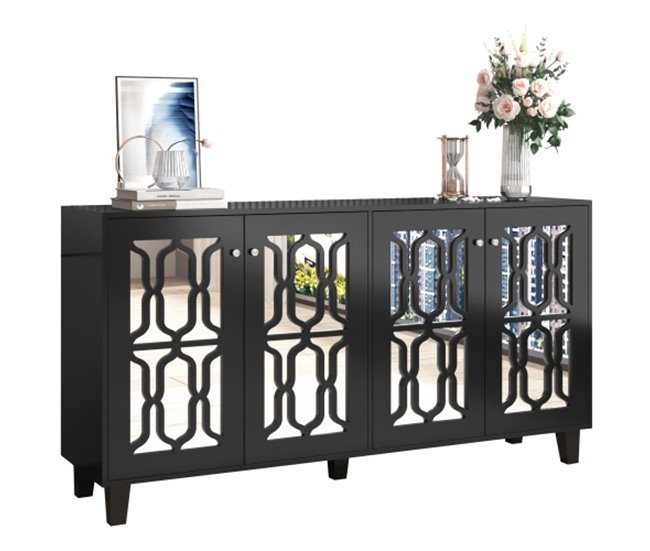 Aparador, cozinha, quatro portas, sala de estar, sala de jantar 160 Branco