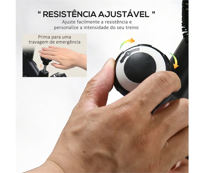 Bicicleta Estática Aço e ABS HOMCOM Vermelho