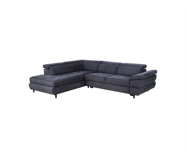 Sofá de canto OMEGA com cama cor antracite Antracite