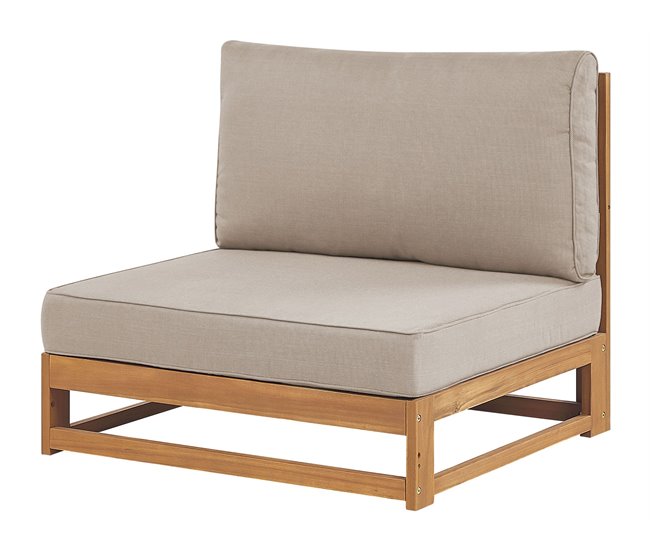 Beliani Conjunto lounge Madeira de acácia com certificado FSC® TIMOR Cinza Escuro