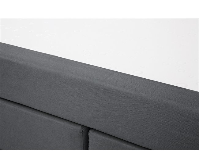 Beliani Cama continental Poliéster ADMIRAL 190x210 Cinza Claro