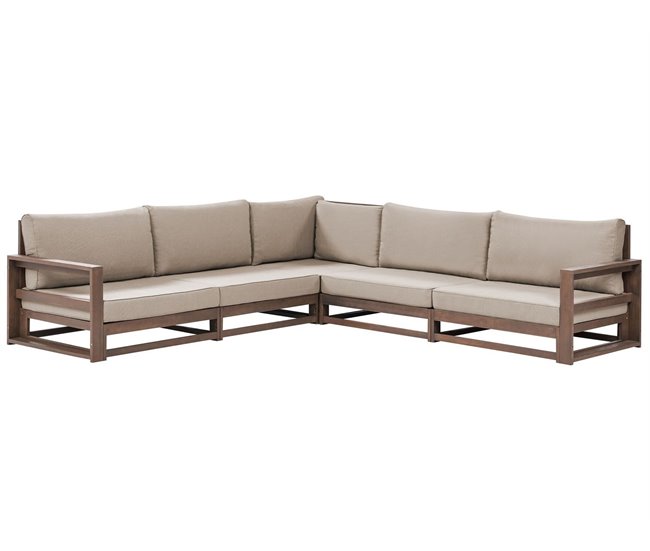Beliani Conjunto lounge TIMOR Cinza Escuro