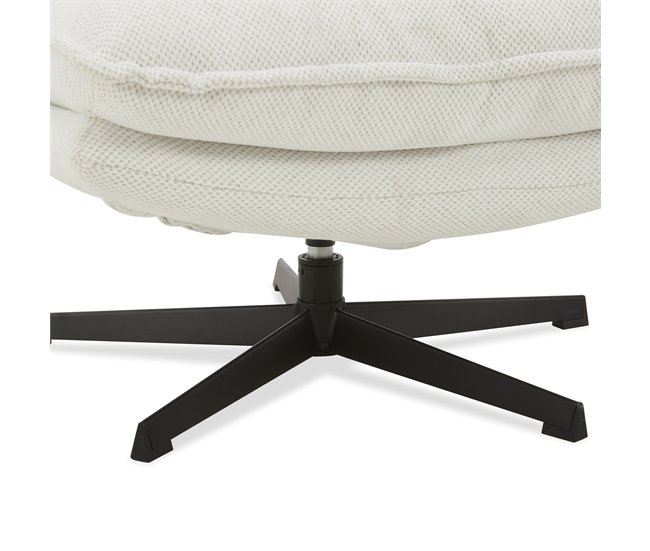 Cadeirão decorativo giratório LAIA Bege