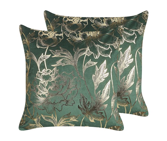 Beliani Cojín decorativo DAFFODIL 45x45 Castanho