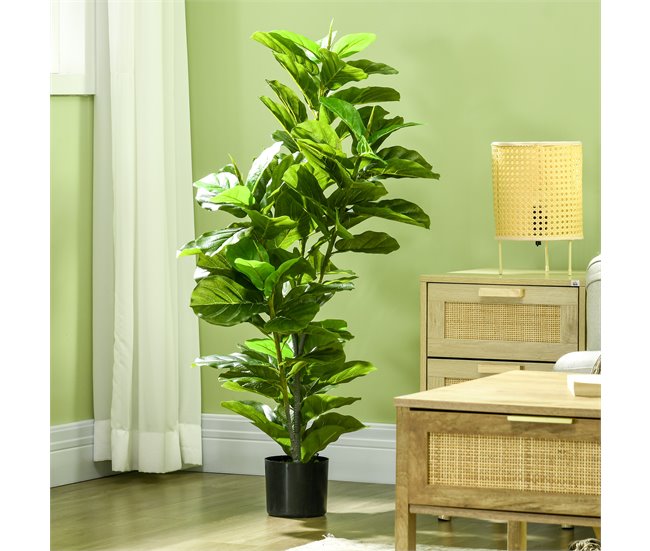 Planta Artificial PEVA e Metal HOMCOM, casa - decoração Verde