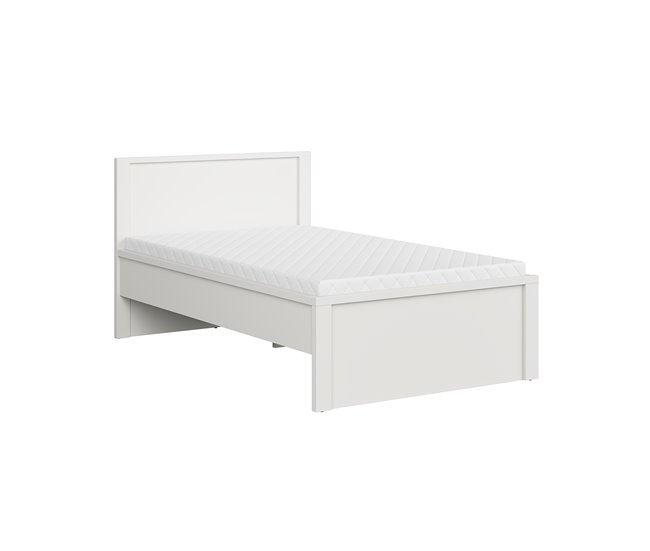 Cama com cabeceira alta Soren Branco