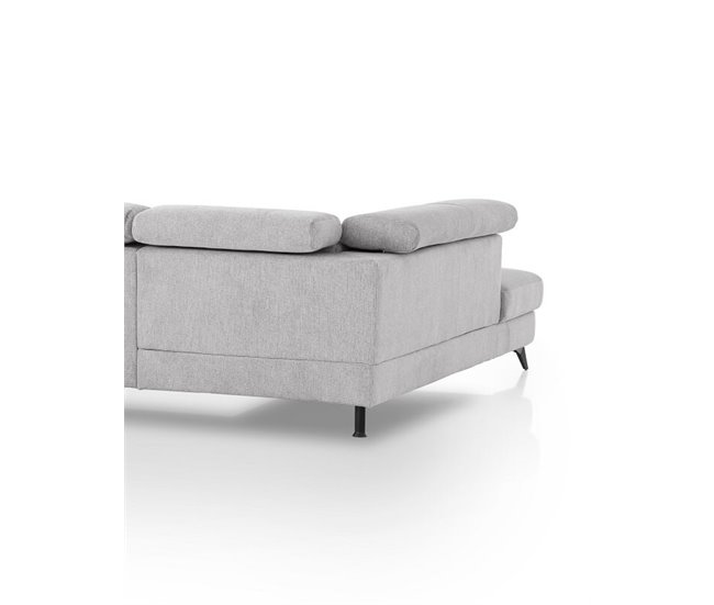 Sofá de canto TITUS com cama Cinza