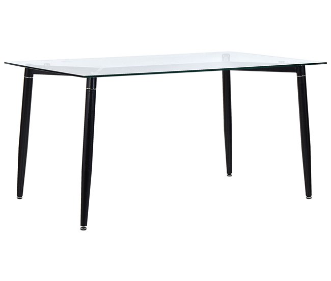Beliani Mesa de jantar TOTHAM 90x150 Transparente