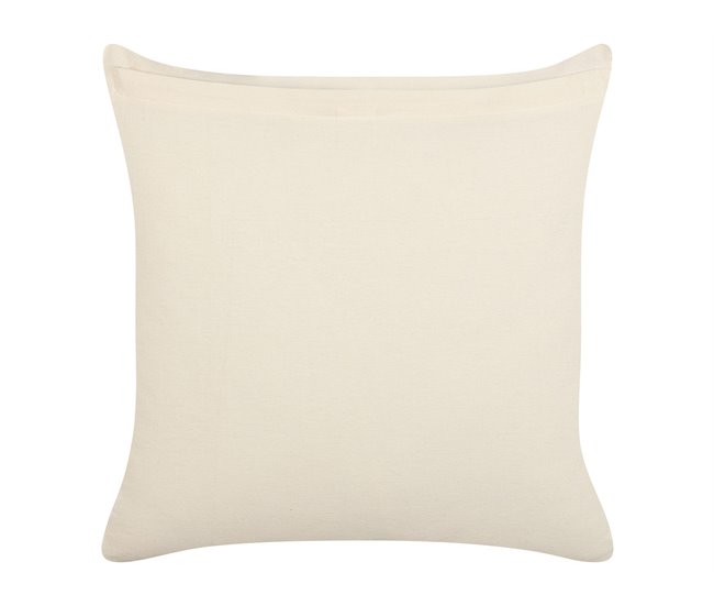 Beliani Almofada decorativa MYRICA Branco/ Bege