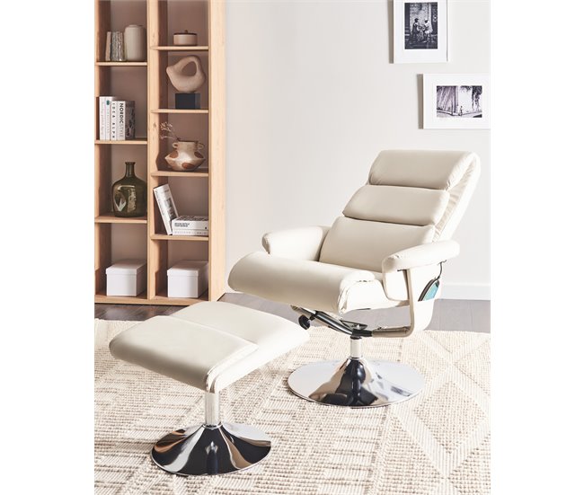 Beliani Cadeira de massagem LEGEND Bege
