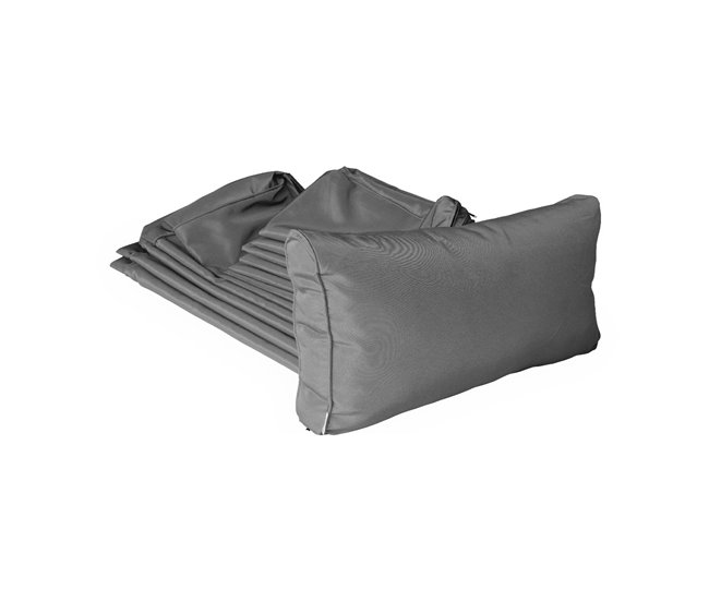 Conjunto de capas de almofadas para mobiliário de jardim Napoli - Cinza Escuro
