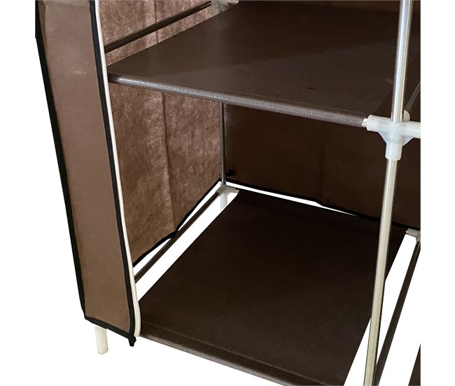 Armário Penteadeira Tecido Com Portas Zip Nyana Home Castanho