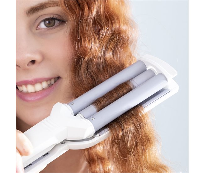 Placa Cerâmica para Cabelo para Criar Ondas Cinza