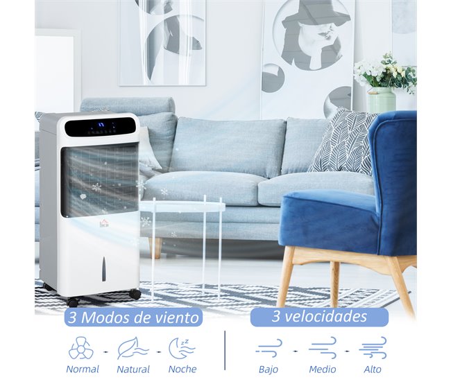 Climatizador Portátil ABS HOMCOM Branco