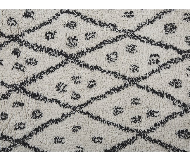 Beliani Pelos curtos AGADIR 140x200 Branco/ Bege