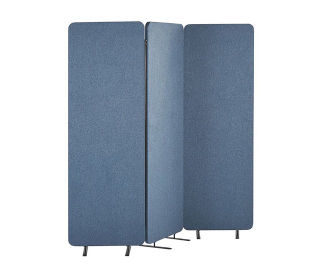 Beliani Biombo dobrável STANDI 184x30 Azul