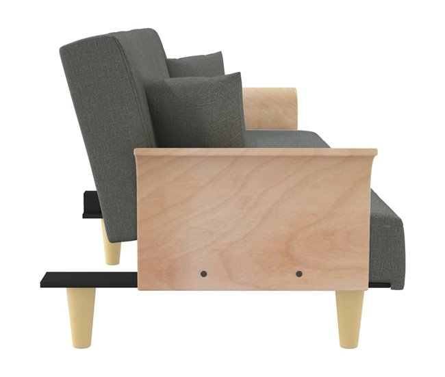 Sofá-cama, Sofá conversível Cinza Escuro