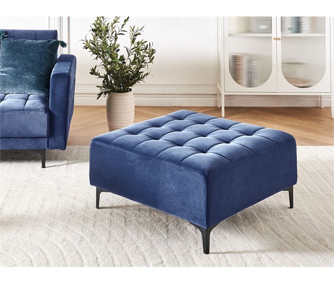 Beliani Reposapiés ABERDEEN Azul