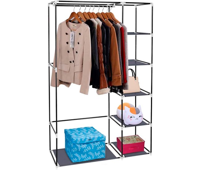 Armário Penteadeira Tecido Com Portas Zip Nyana Home 110 Cinza